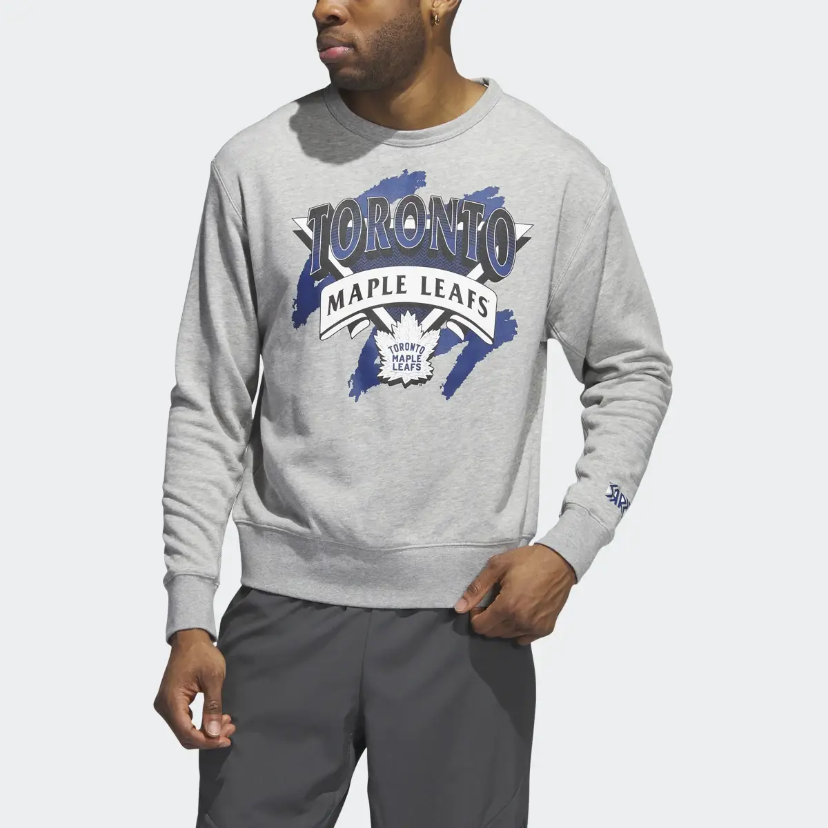 Adidas Maple Leafs Vintage Crew Sweatshirt. 1