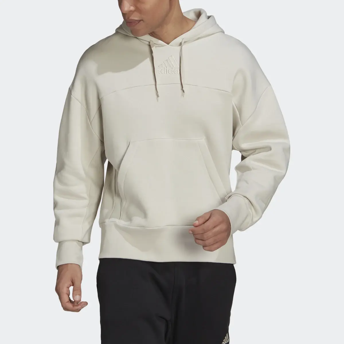 Adidas Studio Lounge Fleece Hoodie. 1