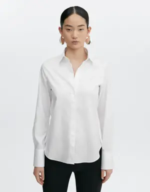 Slim-fit poplin shirt
