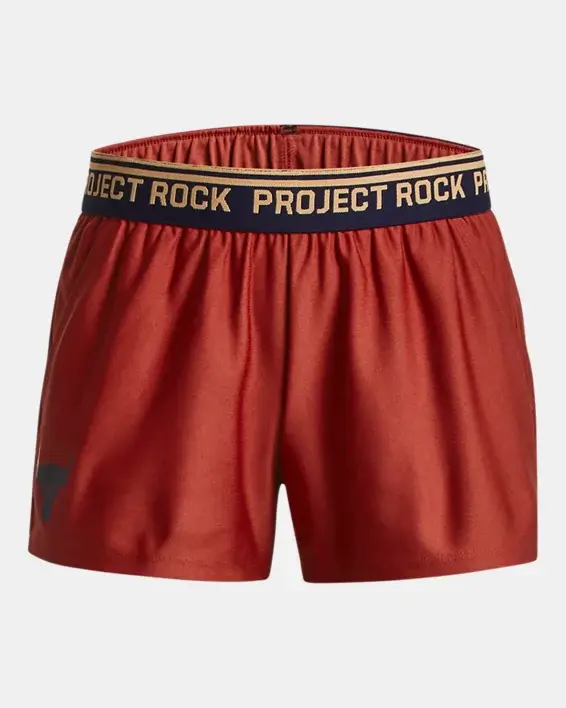 Under Armour Girls' Project Rock Play Up Shorts. 1