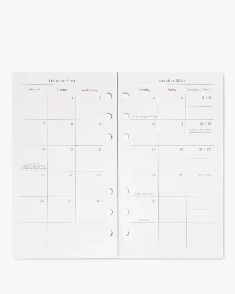 Kate Spade 2024 Personal Size Weekly & Monthly Calendar Refill. 3