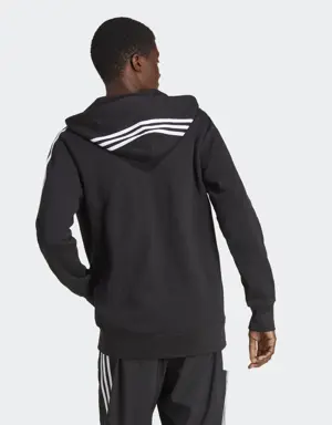 Adidas Felpa con cappuccio Essentials French Terry 3-Stripes Full-Zip. 3