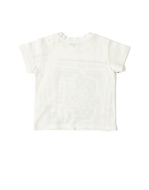 Beyaz Baskılı Erkek Bebek T-shirt