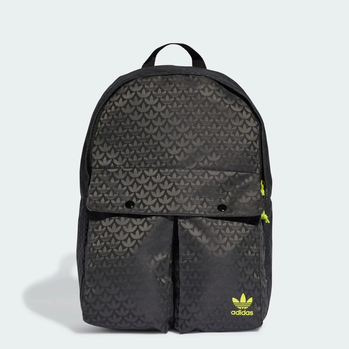 Adidas Trefoil Monogram Jacquard Backpack. 1