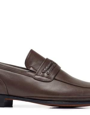 Kahverengi Klasik Loafer Kösele Erkek Ayakkabı -12317-