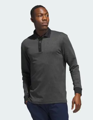 Essentials Heathered Long Sleeve Polo Shirt