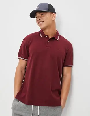 American Eagle Super Soft Legend Pique Polo Shirt. 1