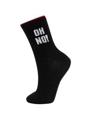 Kadın Slogan Baskılı 3'lü Uzun Çorap