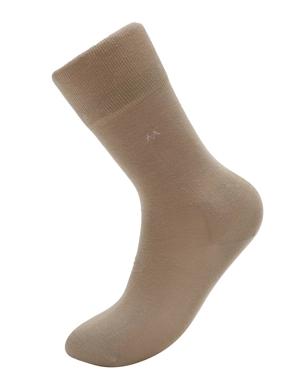Baklava Desenli Kum Rengi Pamuk İkili Çorap Seti