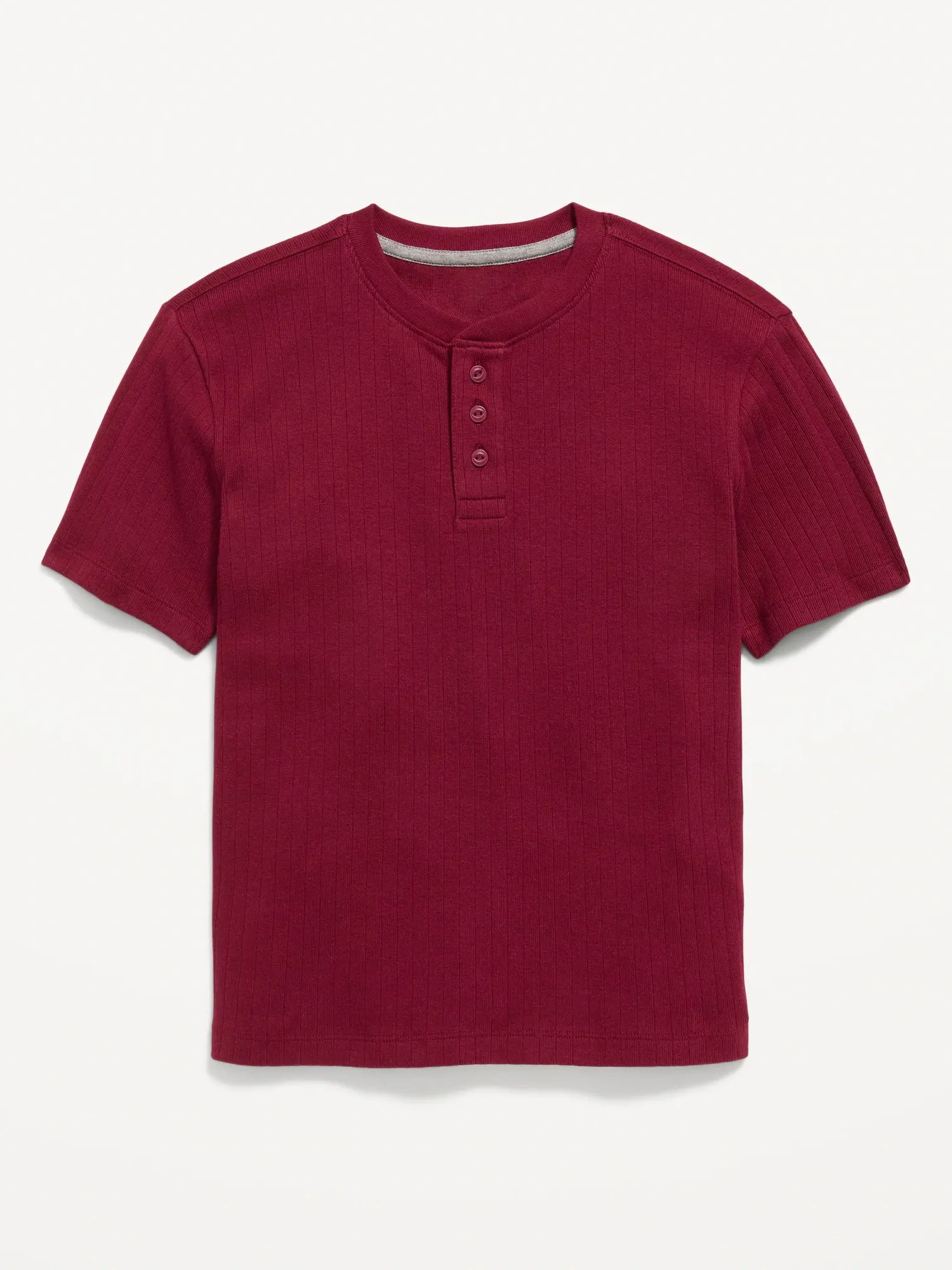 Old Navy Short-Sleeve Rib-Knit Henley T-Shirt for Boys red. 1