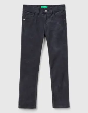 slim fit stretch corduroy trousers