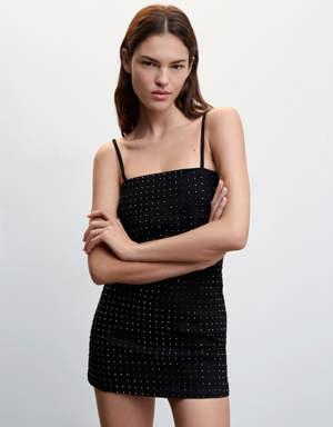 Mini-dress with crystals