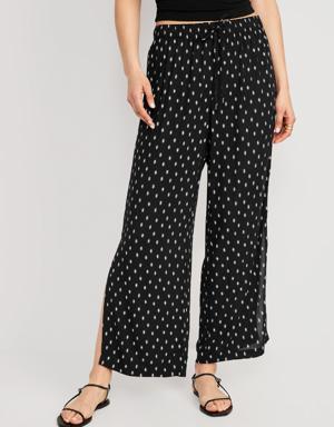 Old Navy High-Waisted Lightweight Wide-Leg Cover-Up Pants for Women multi