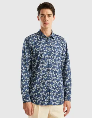 patterned slim fit shirt