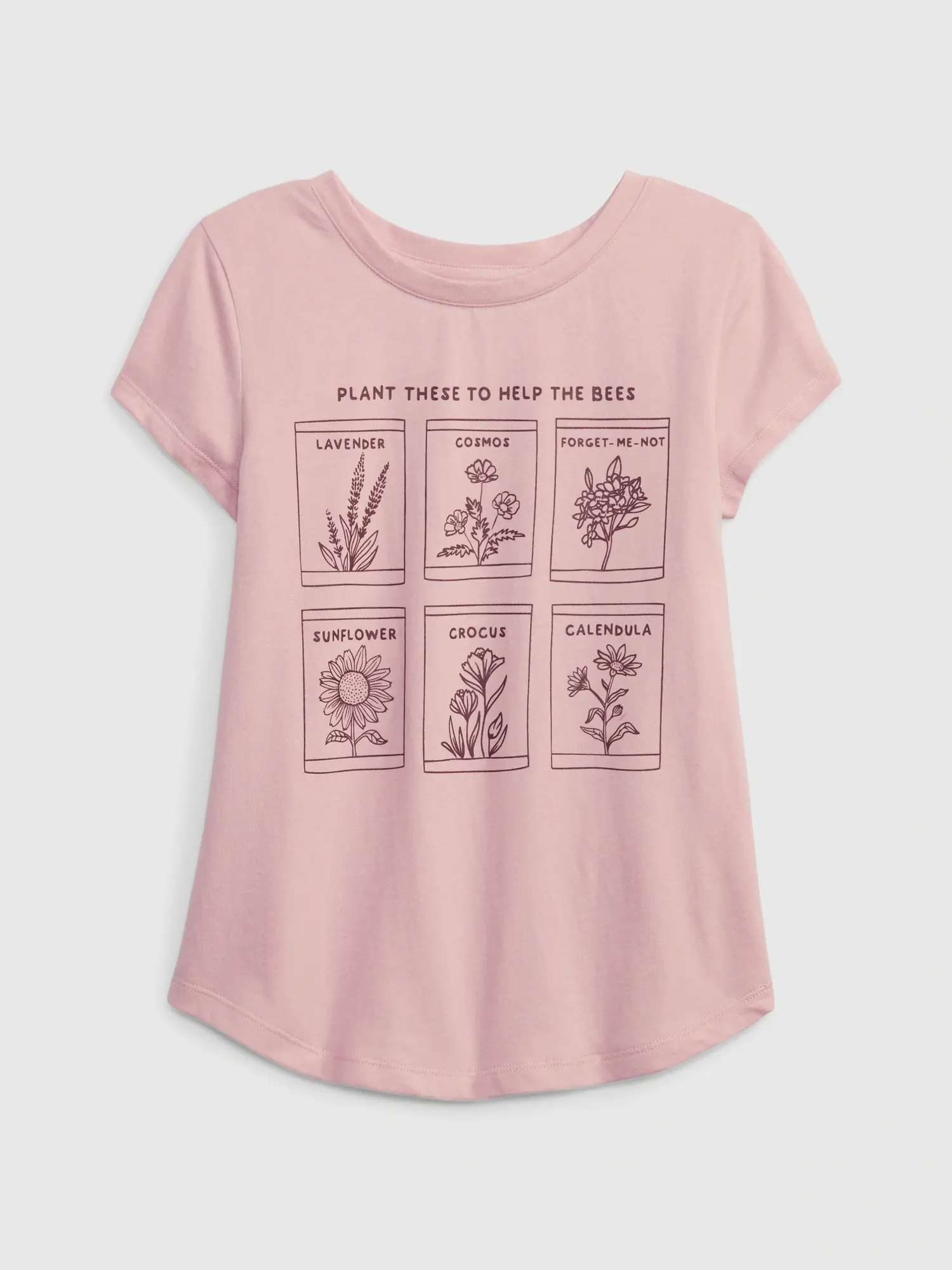 Gap Kids 100% Organic Cotton Graphic T-Shirt pink. 1