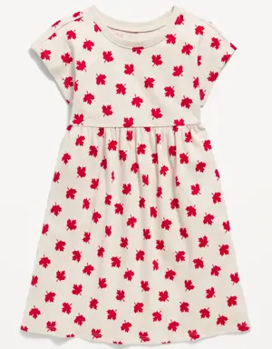 Printed Dolman-Sleeve Fit & Flare Dress for Toddler Girls multi