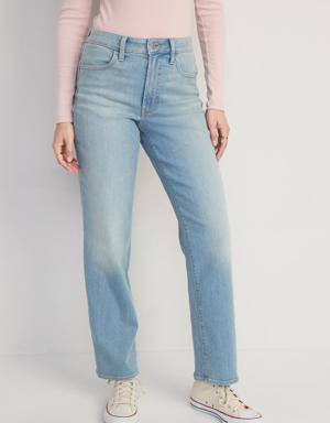 High-Waisted Wow Loose Jeans blue