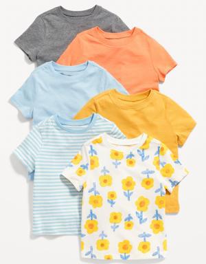 Unisex 6-Pack Short-Sleeve T-Shirt for Toddler multi