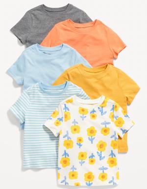 Old Navy Unisex 6-Pack Short-Sleeve T-Shirt for Toddler multi