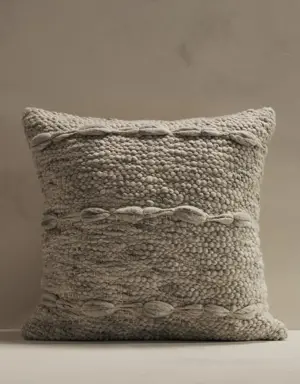 Hand-Carded Merino Pillow gray