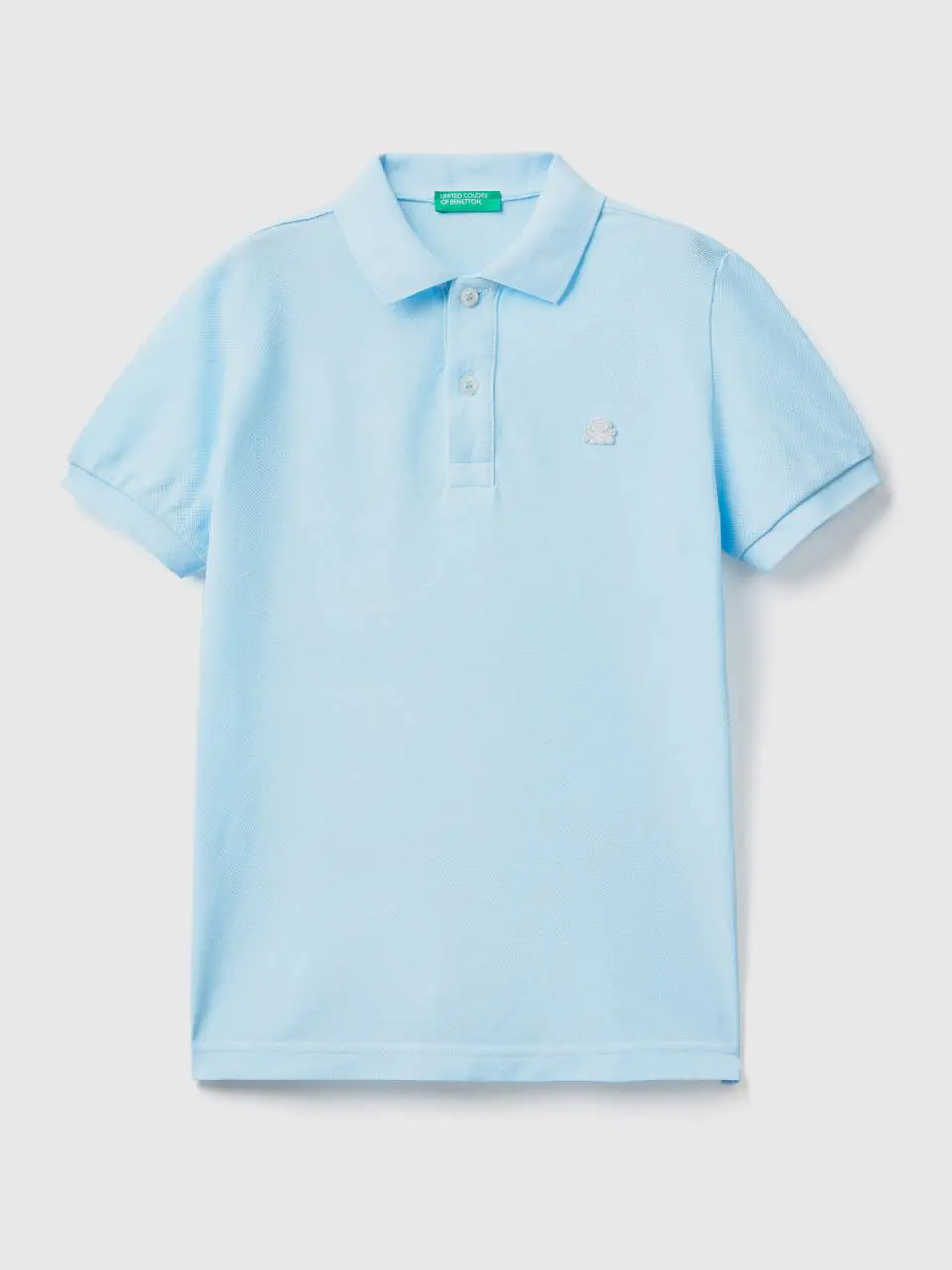 Benetton neon polo in organic cotton. 1