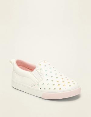 Unisex Slip-On Sneakers for Toddler white