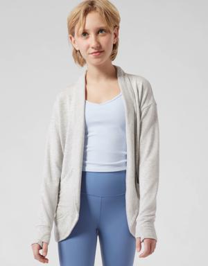 Athleta Girl Wrap 'N Roll Sweatshirt 2.0 gray