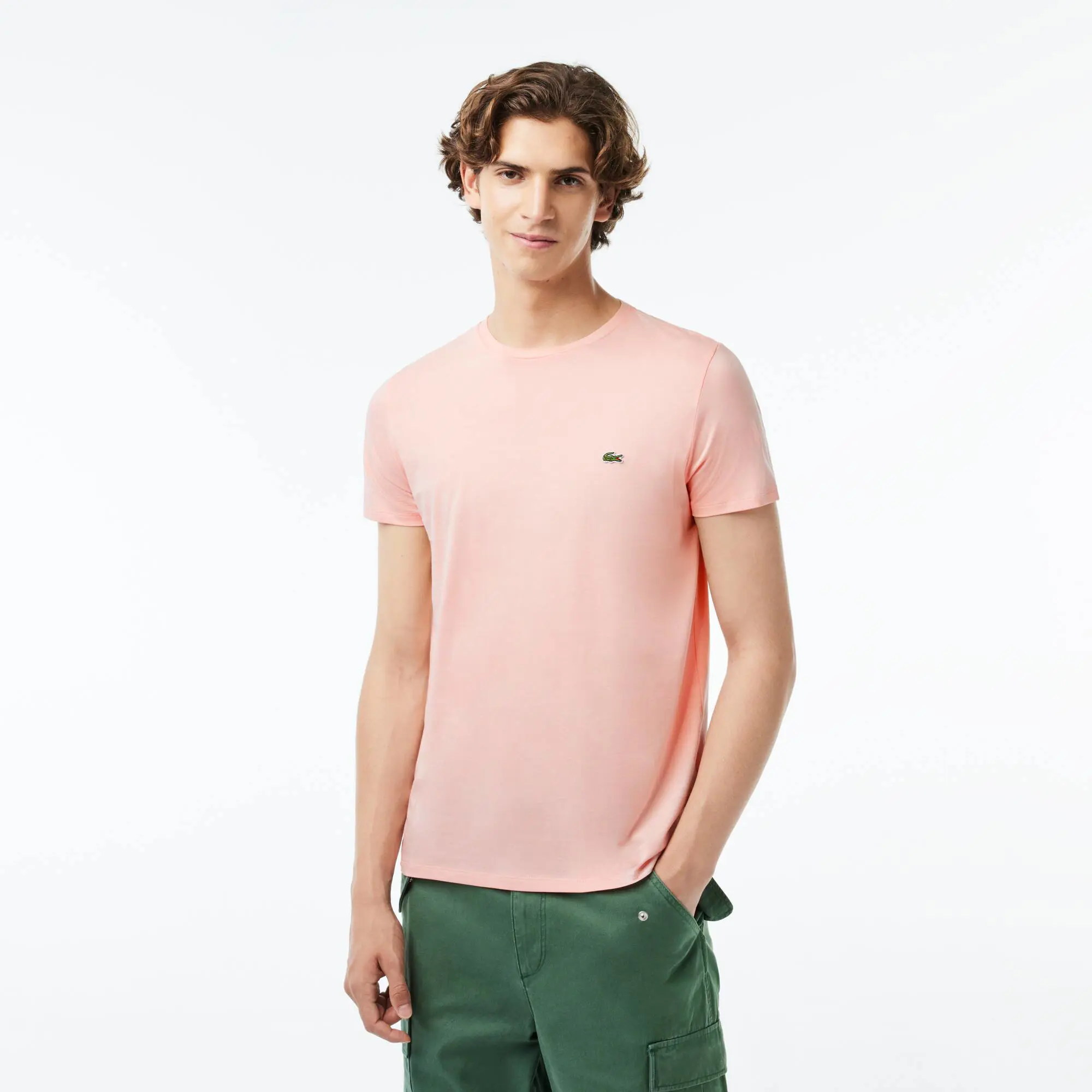 Lacoste Men's Crew Neck Pima Cotton Jersey T-Shirt. 1