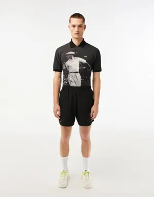 Lacoste Shorts de hombre Lacoste Sport de cuadros con malla elástica