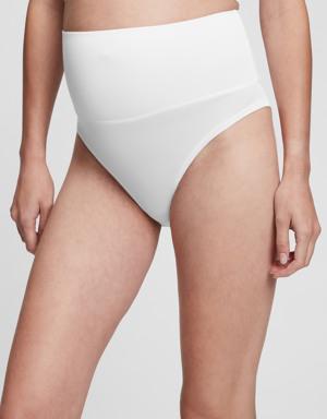 Gap Maternity Post-Baby High Rise Stretch Bikini white