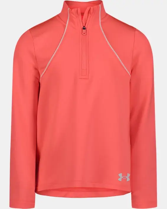 Under Armour Girls' UA Stretch Jersey ¼ Zip. 1