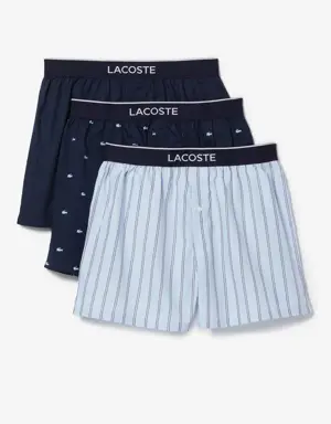Men’s Lacoste Cotton Poplin Boxer Three-Pack