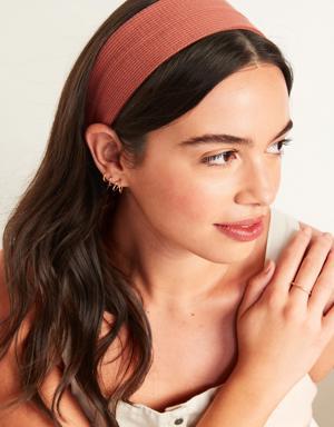 Waffle-Textured Headband for Women brown