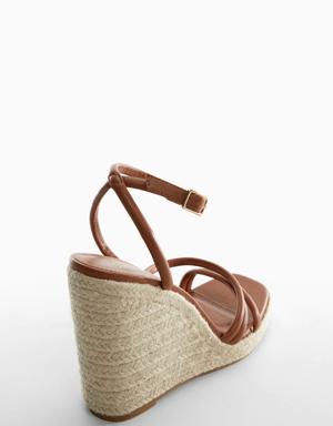 Wedge strips sandals
