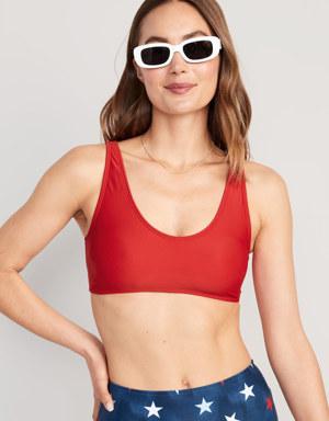Old Navy Scoop-Neck Bikini Swim Top for Women red