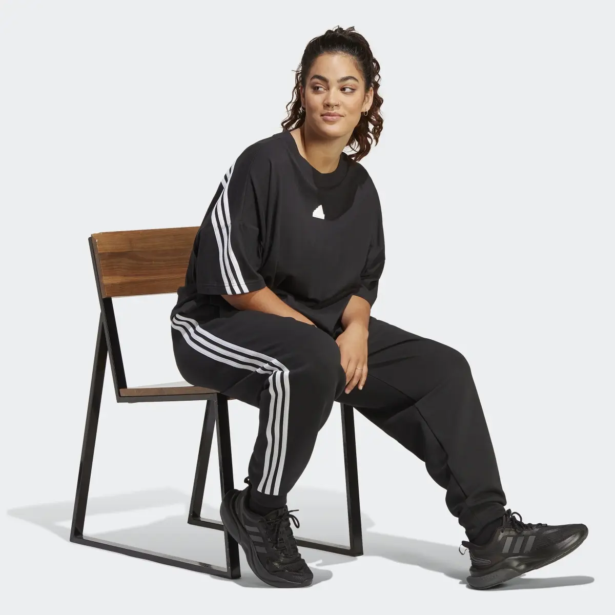 Adidas Future Icons 3-Stripes Regular Pants (Plus Size). 3