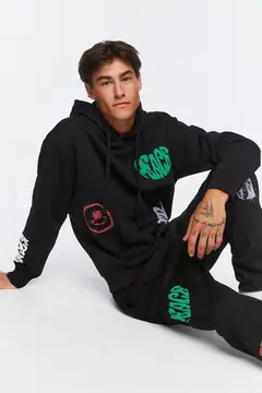Forever 21 Forever 21 Hope For The Best Graphic Hoodie Black/Multi. 2