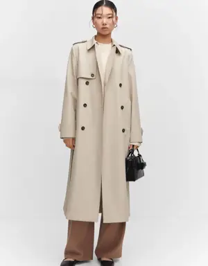 Waterproof double-breasted trench coat