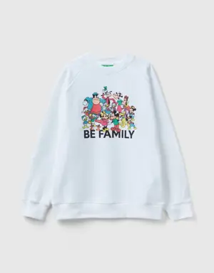 white sweatshirt with disney print