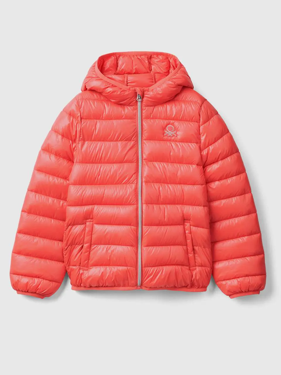 Benetton puffer jacket with hood. 1