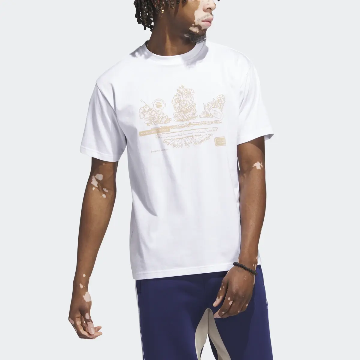 Adidas Grow Stacked Trefoil Tee. 1