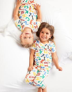 Unisex Printed Snug-Fit Pajama Set for Toddler & Baby white