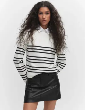 Pull maille col bateau 