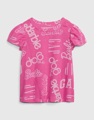 &#215 Barbie&#153 Toddler 100% Organic Cotton Puff Sleeve Logo T-Shirt pink