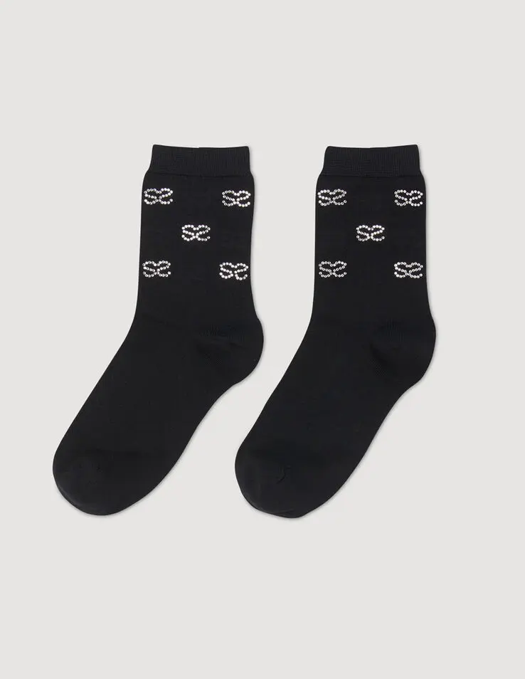 Sandro Double S rhinestone socks. 1