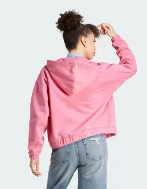 Adidas ALL SZN Fleece Washed Full-Zip Hooded Track Top. 3