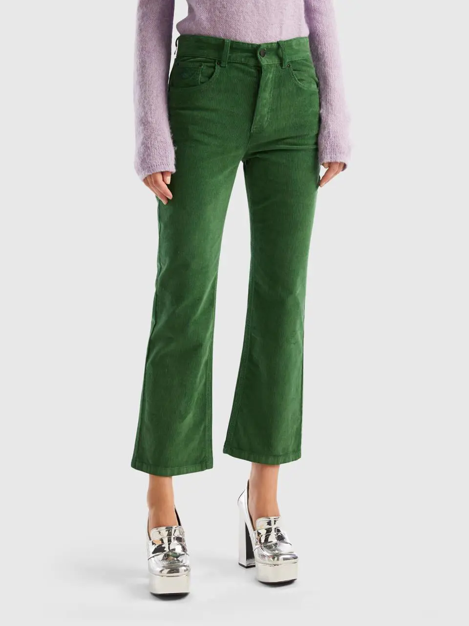 Benetton five pocket velvet trousers. 1