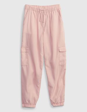Kids TENCEL&#8482 Pull-On Utility Joggers pink