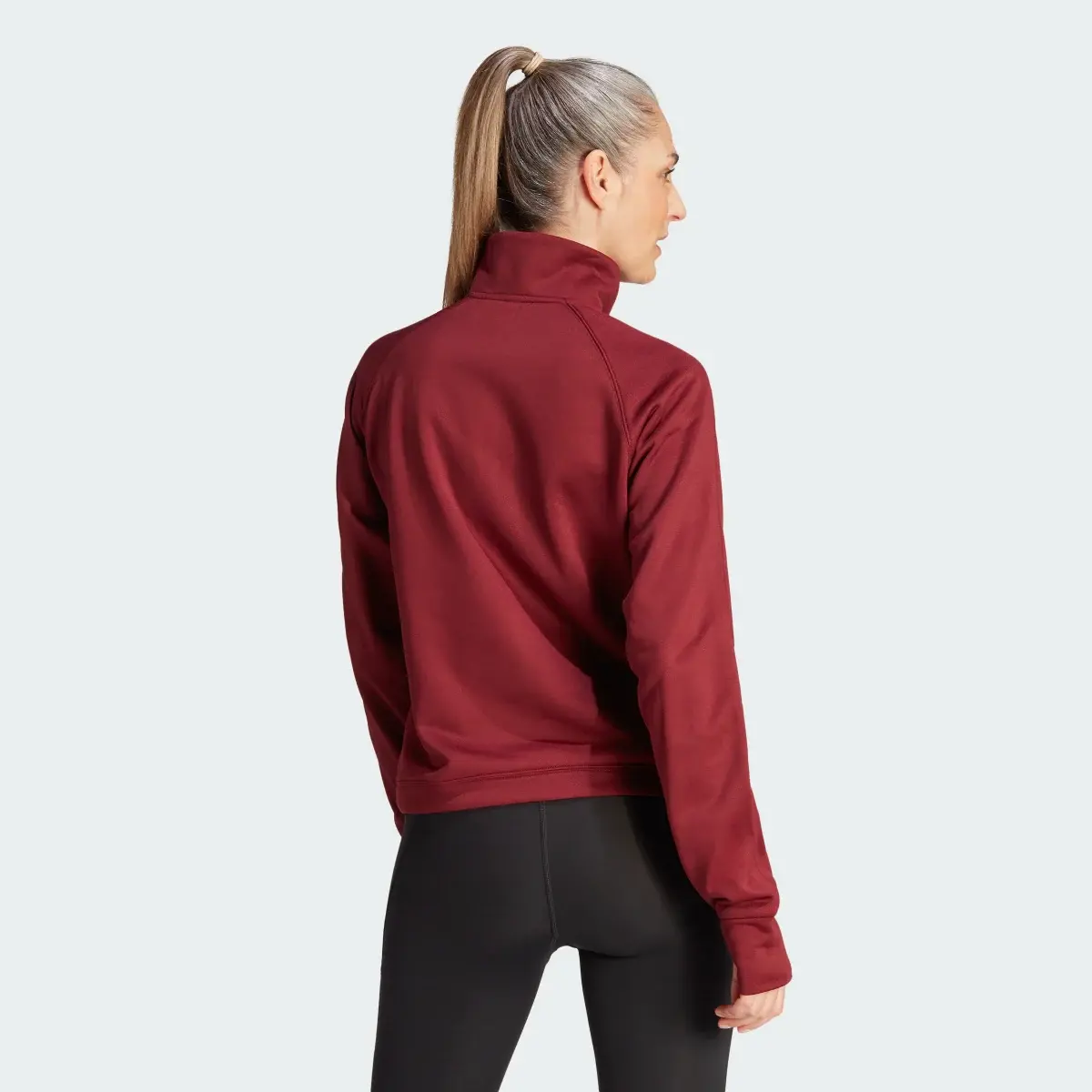 Adidas Aeroready Game & Go Quarter-Zip Fleece Top. 3