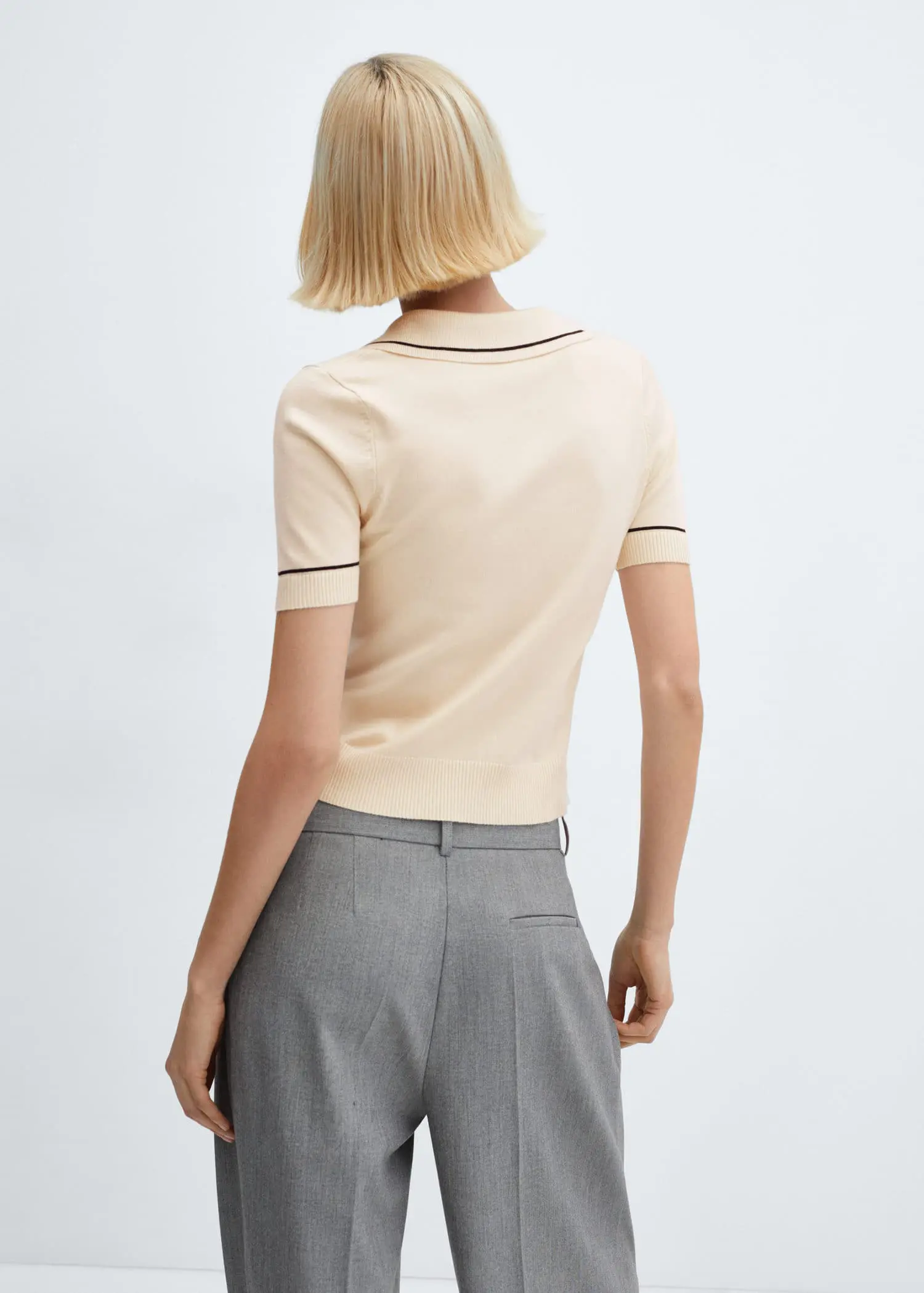 Mango Pull-over maille col polo. 3